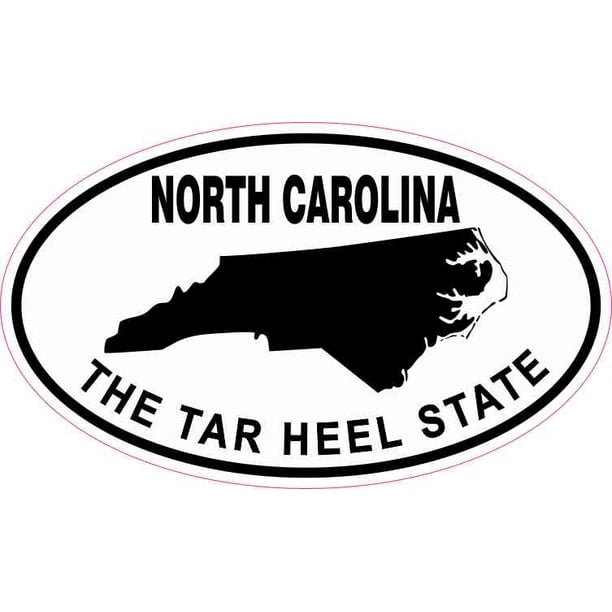 North Carolina State Decal White Car Cooler Cup Tumbler Bottle Vinyl Decal